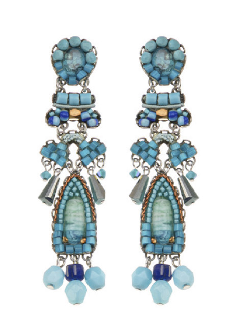 Ayala Bar Ohrstecker, Blue Bayou Set, Long Blue Earrings, Capri