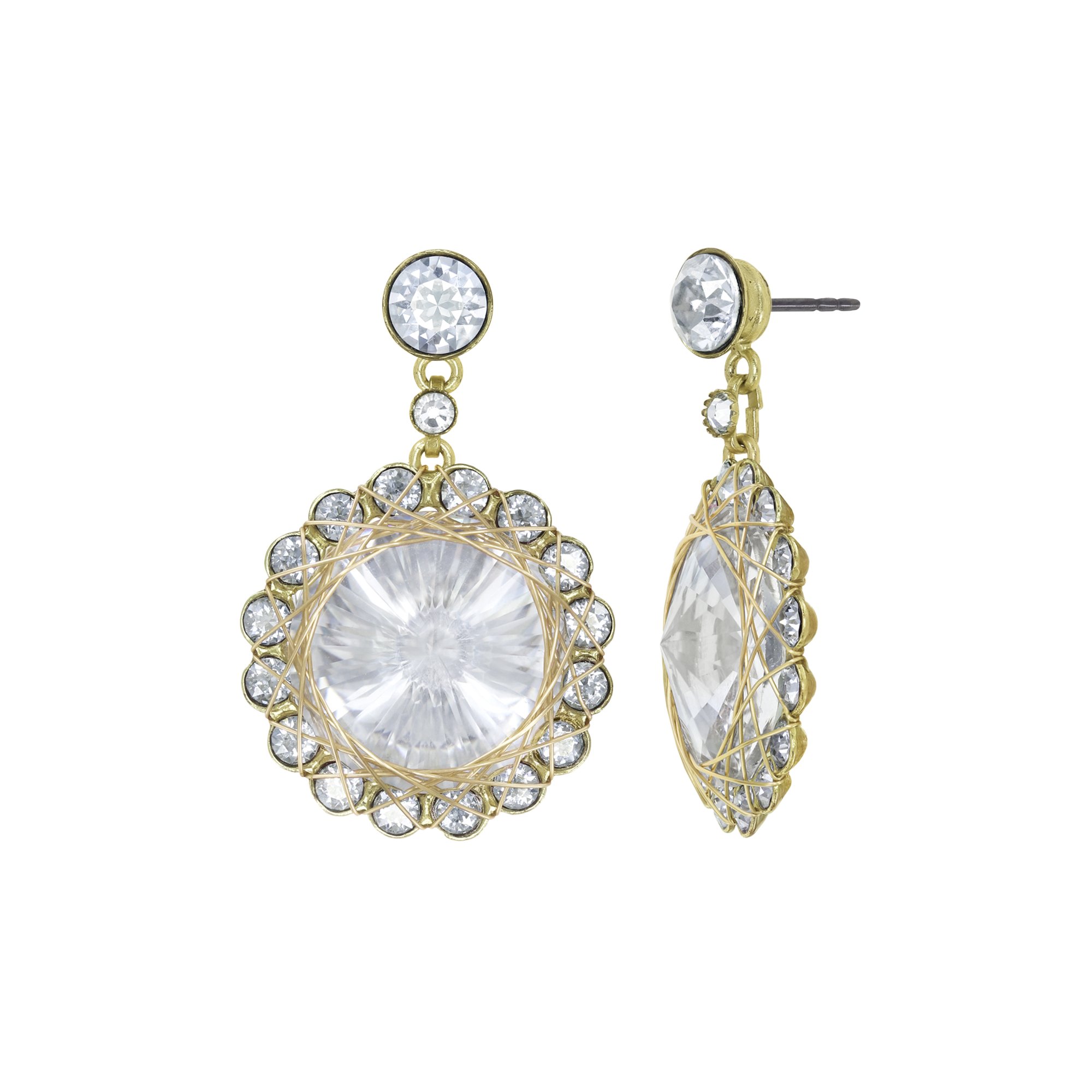 Konplott Ohrring 70´s Circle Crystal Silver Night