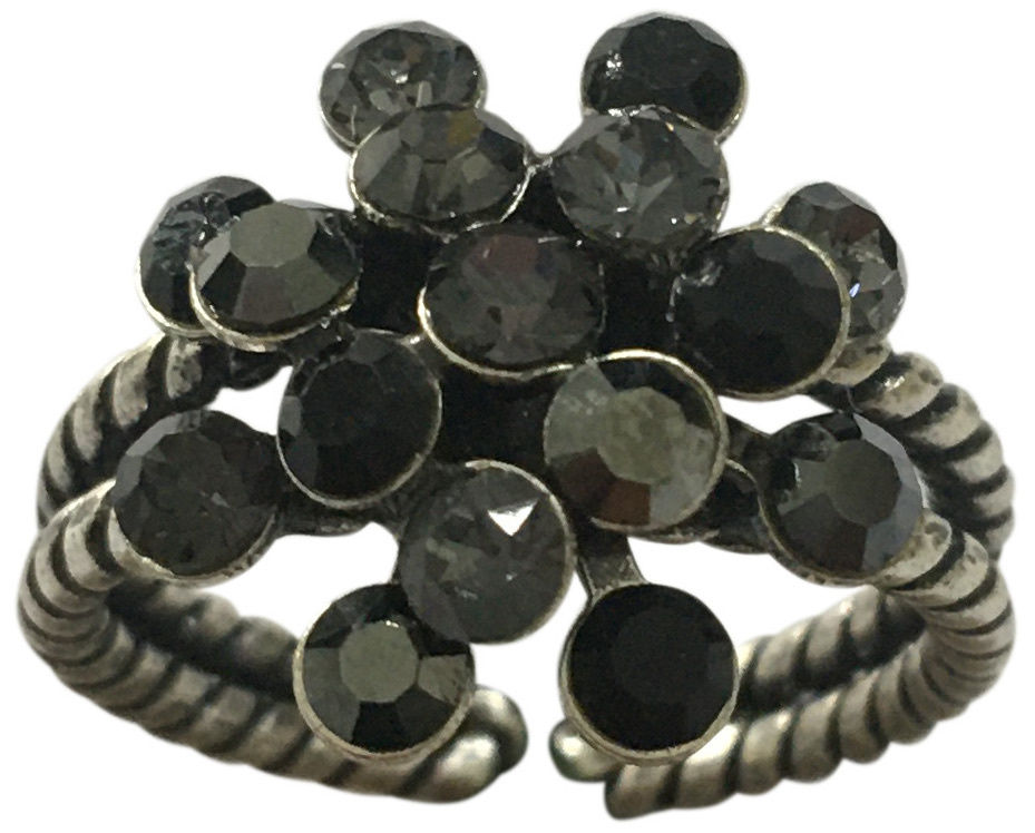 Konplott Ring Mini Magic Fireball Black Diamond Jet Mix
