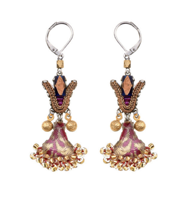 Ayala Bar Ohrstecker, Plum Wine Set, Hanging Earrings, Lirio