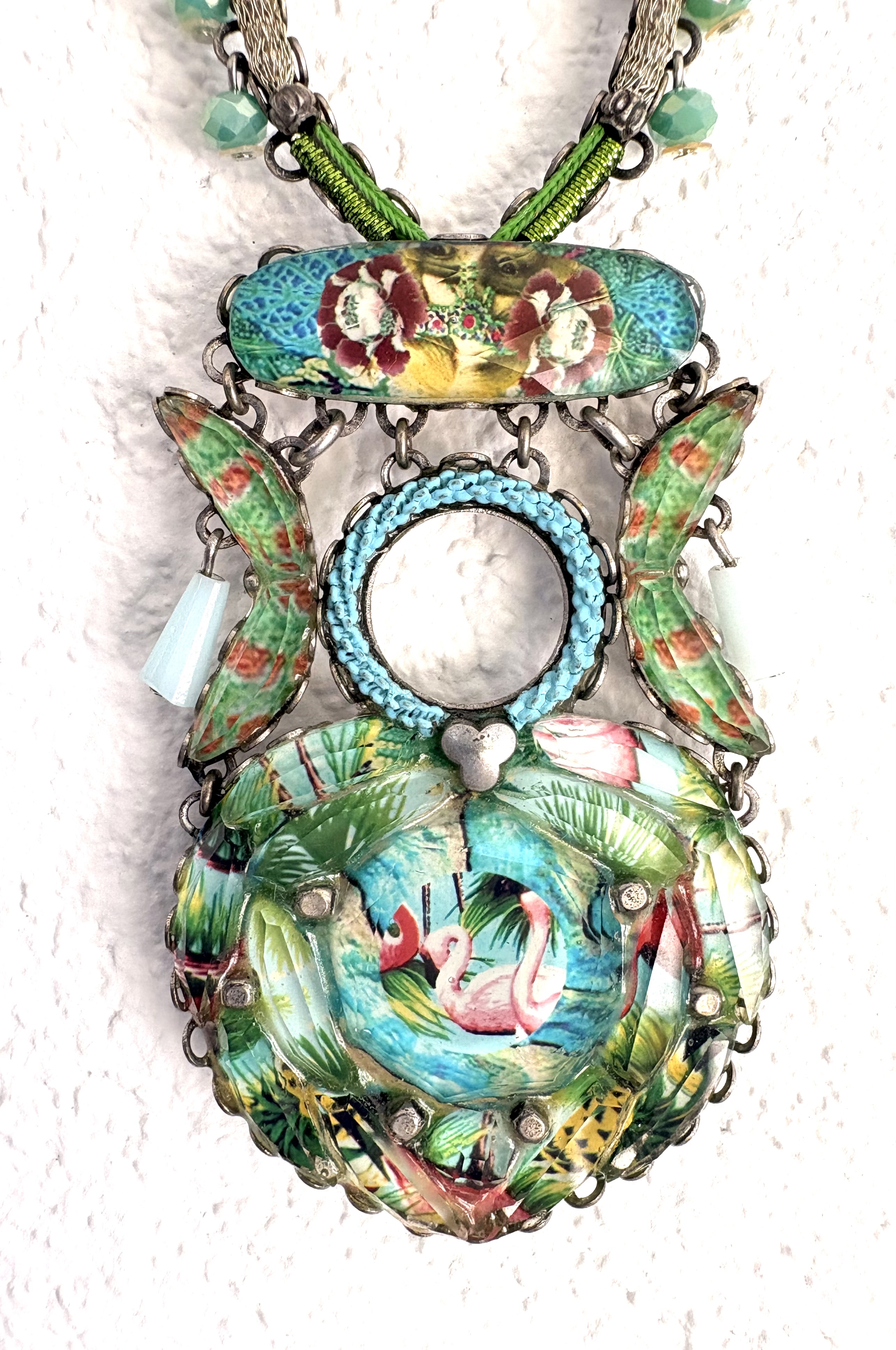 Ayala Bar Halskette lang, Flamingo Island, Blue Lagoon Necklace long