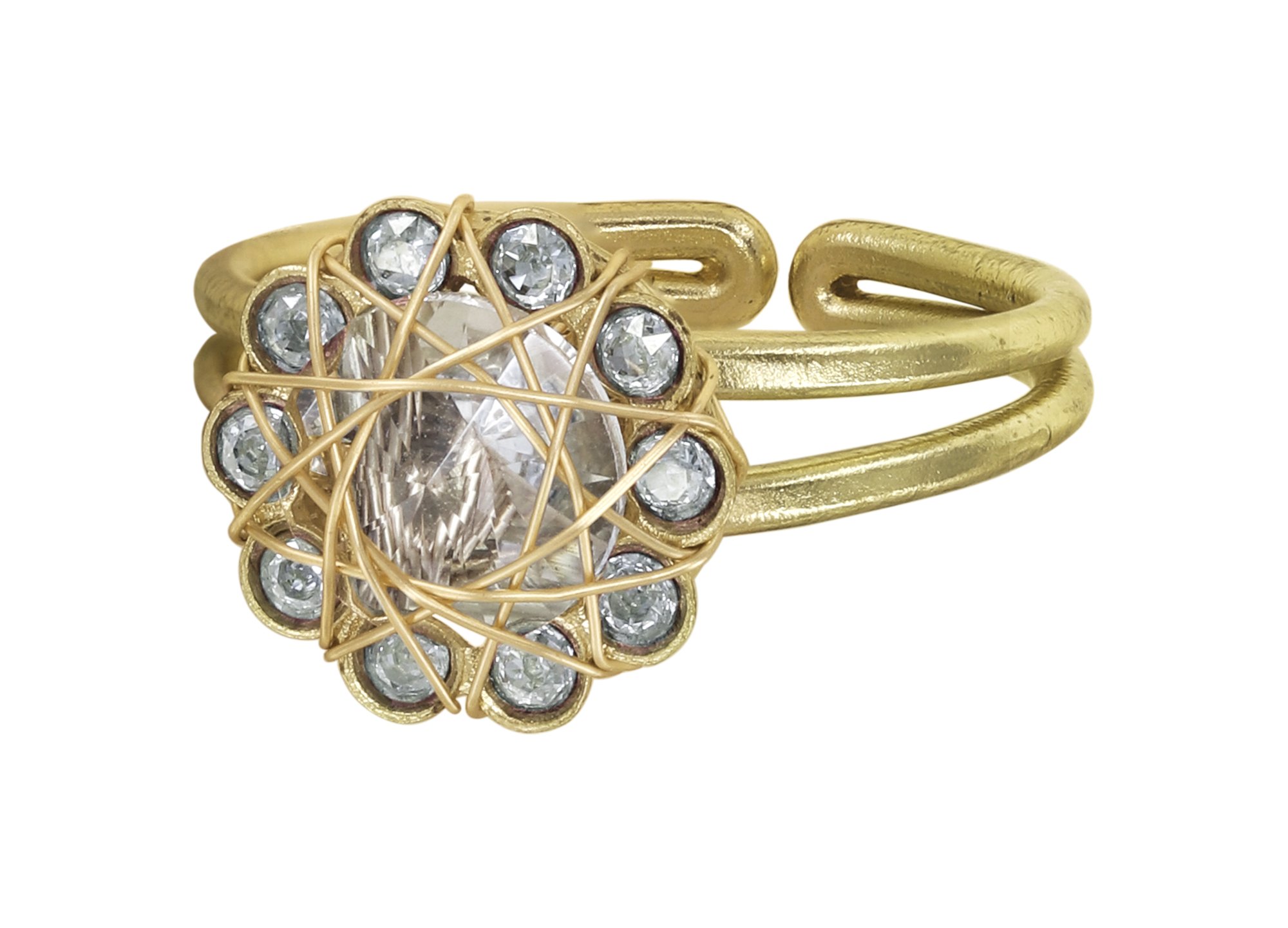 Konplott Ring 70´s Circle Crystal Sage