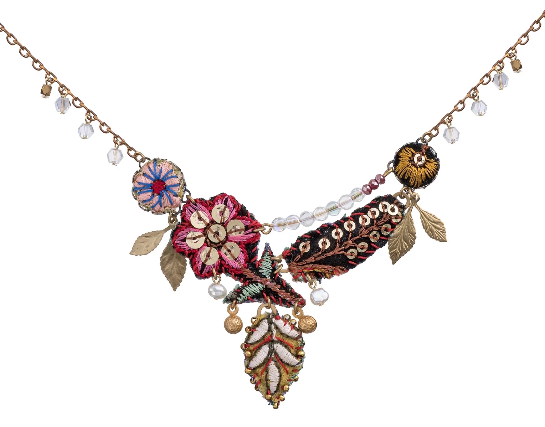 Ayala Bar Halskette, Embroidered Garden Necklace, LImited Edition