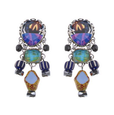 Ayala Bar Ohrstecker, Candy Twist Set, Small Glass Earrings, Fudge
