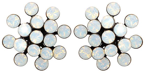 Konplott Ohrstecker Magic Fireball weiß opal