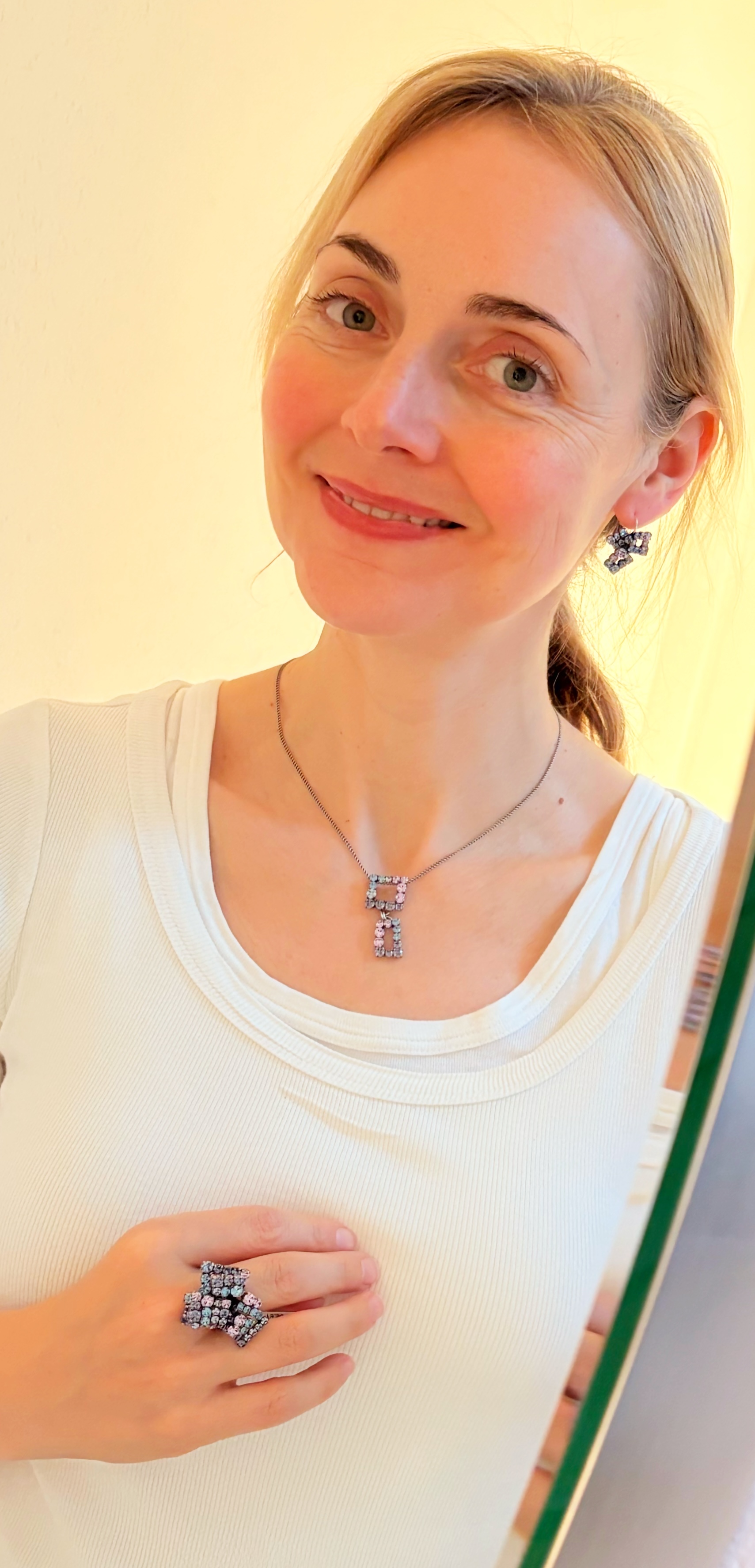 Konplott Matrix lila, 3 tlg Schmuckset