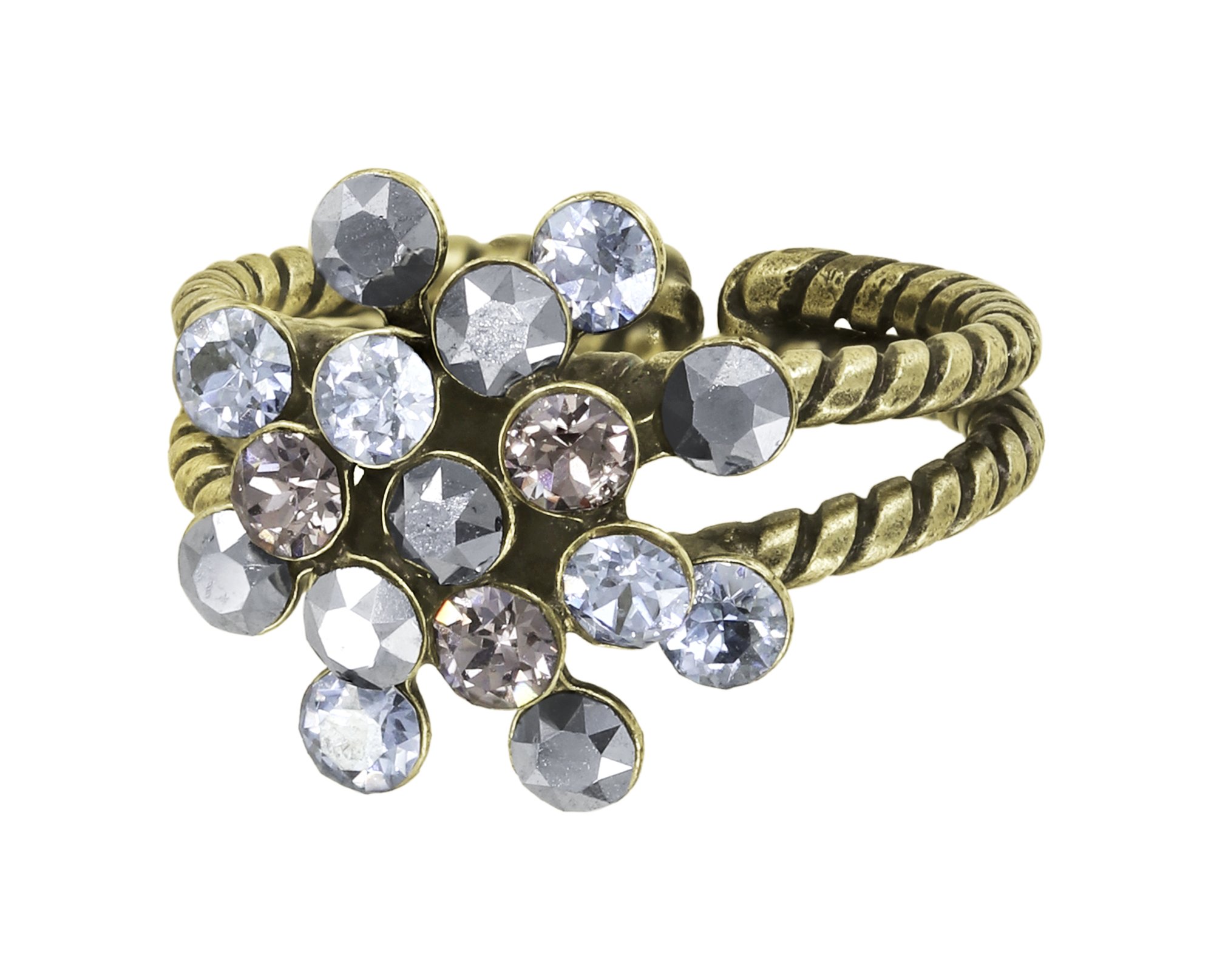 Konplott Ring Mini Magic Fireball Crystal Silver Night Mix