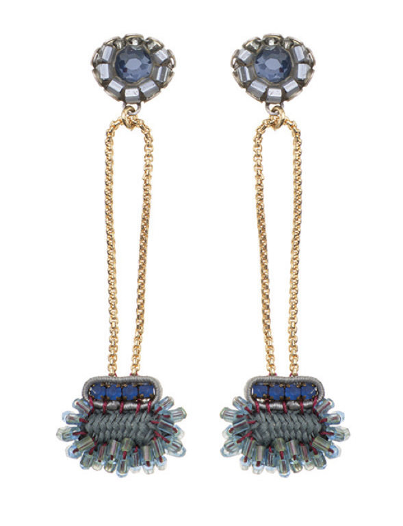 Ayala Bar Ohrstecker, Mid Season Set, Blue Long Anil Earrings