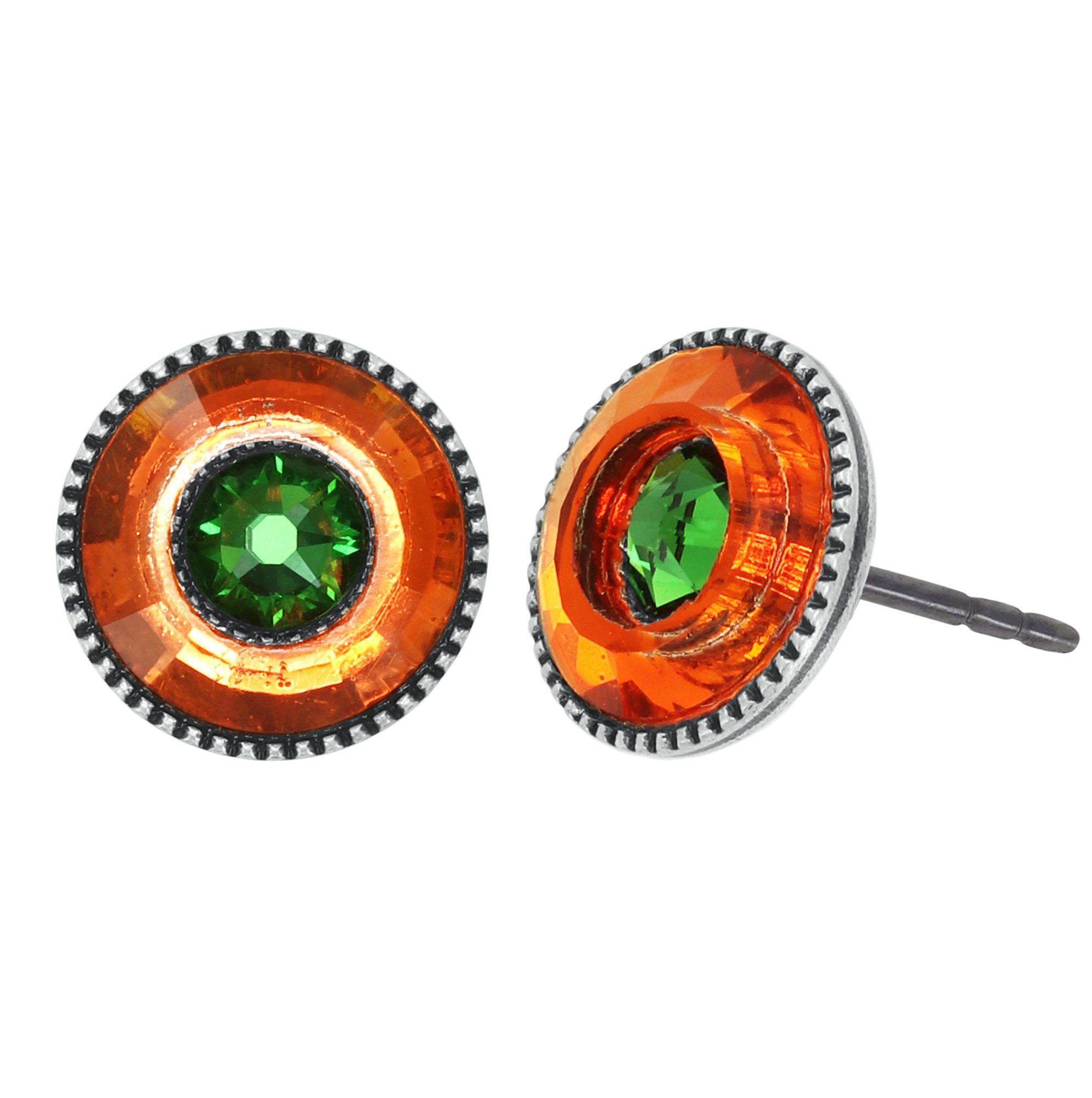Konplott Ohrstecker Donutissima Silber Orange Grün