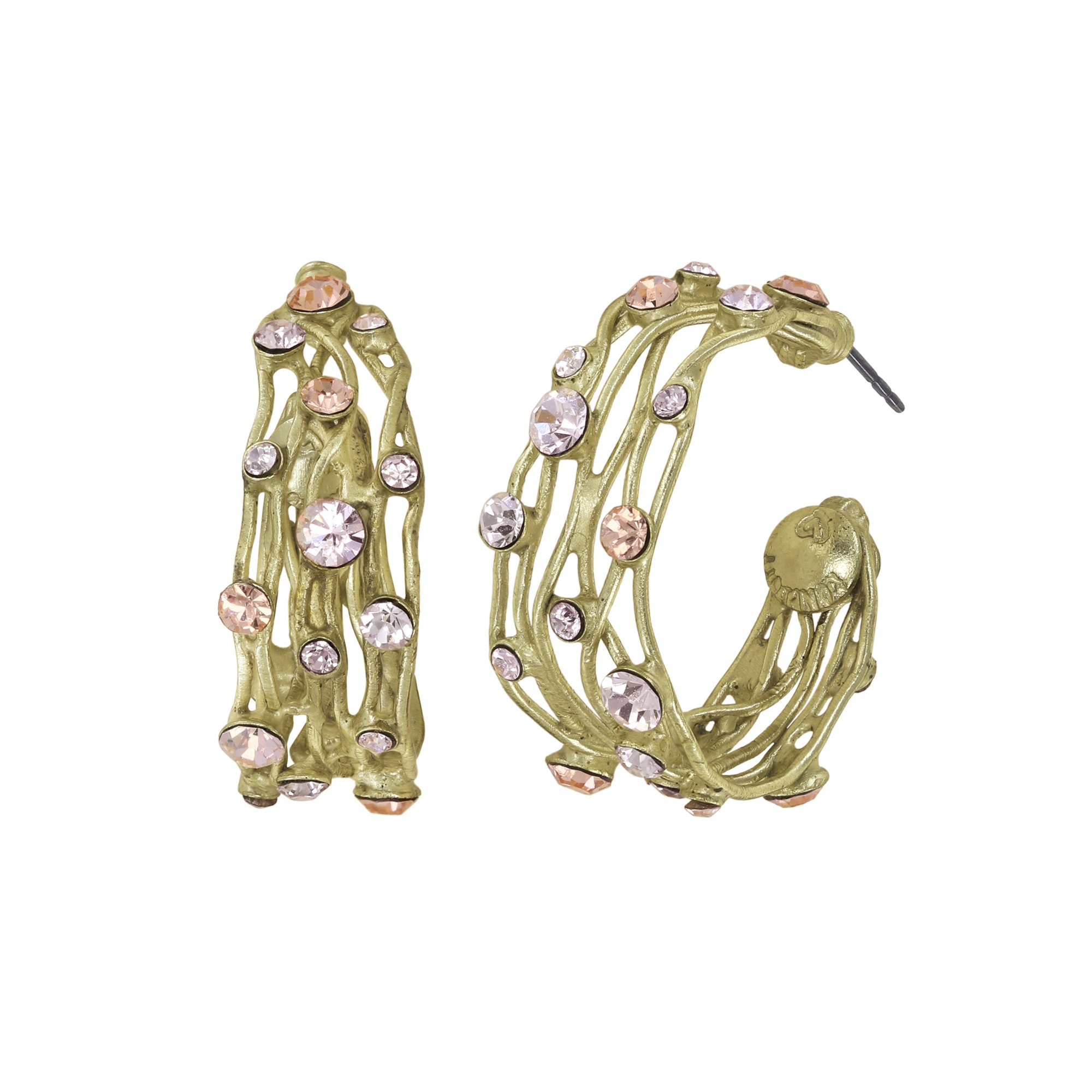 Konplott Ohrstecker Creole klein Cages Gold Beige