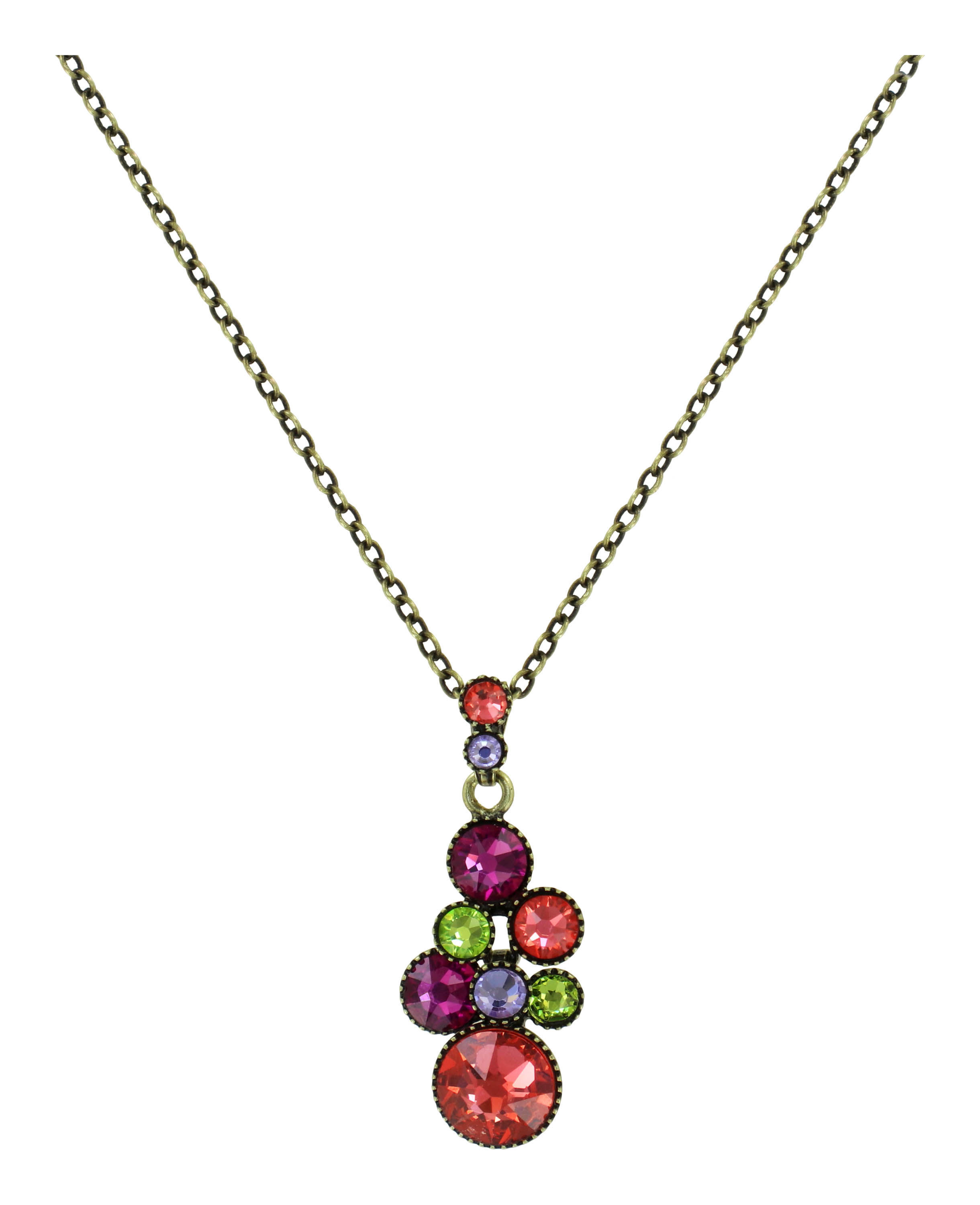 Konplott Kette Water Cascade Padparadscha Fuchsia grün